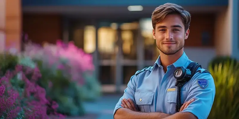 Czy agencja ochrony może jeździć z niebieskim kogutem?